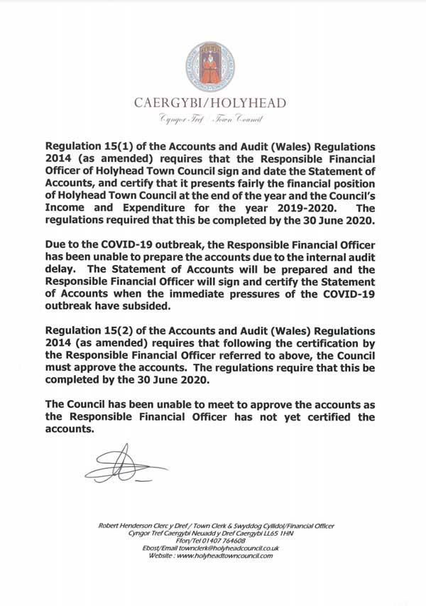 regulation of accounts